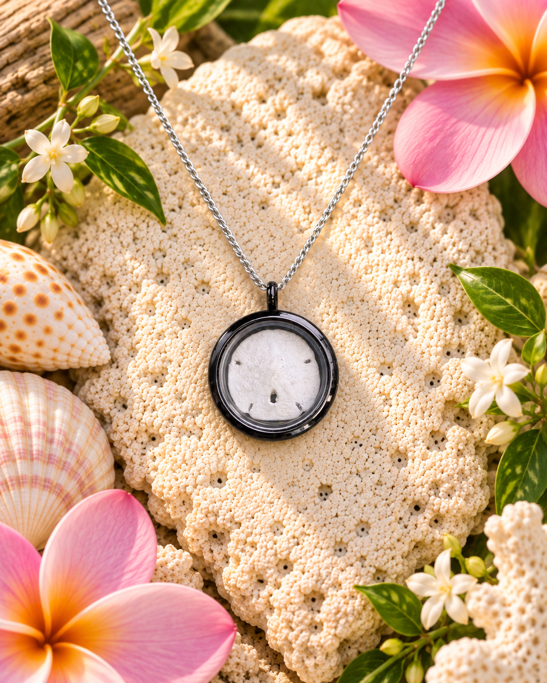 Itty Bitty Sand Dollar Locket Necklace!